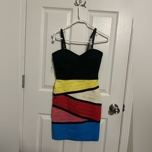 WOW Couture Multicolor Strappy Mini Dress